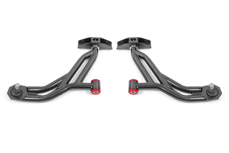 BMR 10-14 Ford Mustang / Shelby GT500 Non-Adj. Lower A-Arms (Poly/Delrin) - Black Hammertone BMR Suspension
