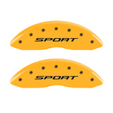 MGP 4 Caliper Covers Engraved front & Rear 2015/Sport Yellow finish black ch