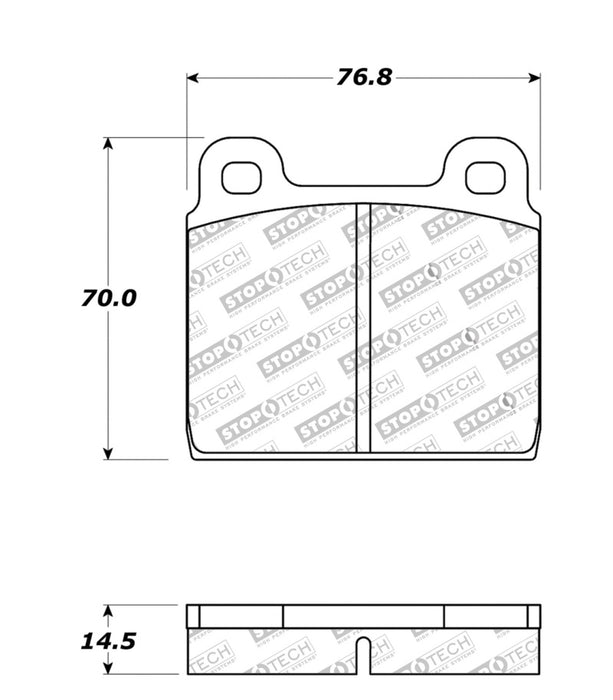 Plaquettes de frein avant StopTech Street Touring 75-95 Alfa Romeo 2000 Spider/Graduate/Veloce