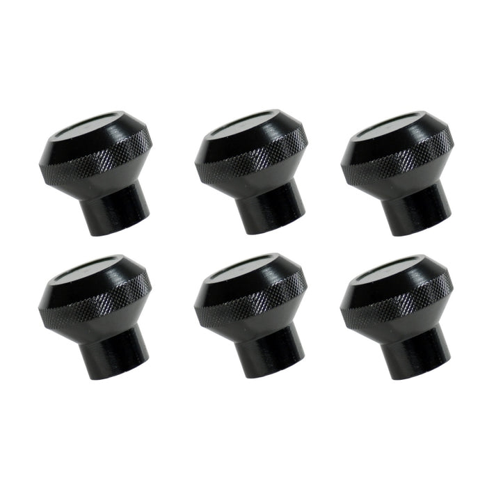 Ensemble de boutons de tableau de bord en acier inoxydable noir pour Jeep CJ Rugged Ridge 76-86 Billet