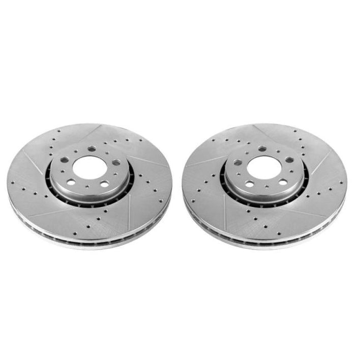 Disques de frein avant Power Stop 03-14 Volvo XC90 Evolution percés et fendus - Paire