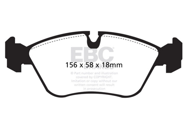 Plaquettes de frein avant EBC Greenstuff pour Volvo 850 2.3 Turbo 93-97