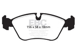 Plaquettes de frein avant EBC Greenstuff pour Volvo 850 2.3 Turbo 93-97