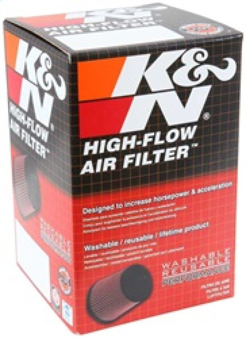 Filtre à air universel personnalisé K&amp;N - Bride de col ovale de 2 po / ID de 5,25 po / hauteur de 2,5 po - Rouge
