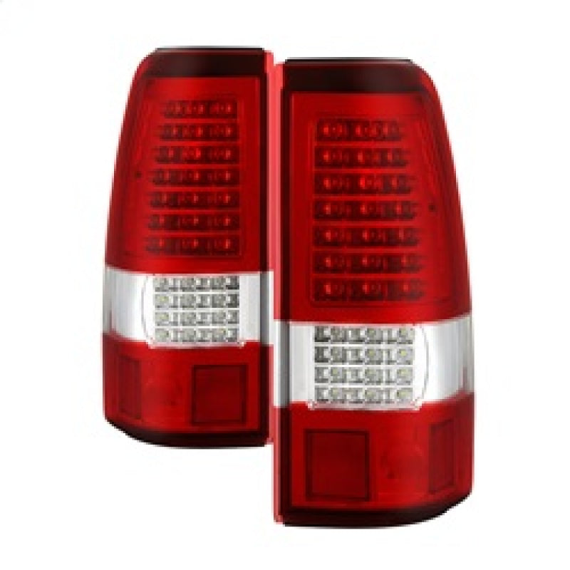 xTune 03-06 Chevrolet Silverado 1500/2500HD LED Tail Lights - Red Clear (ALT-JH-CSIL03-CS-RC)