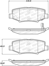 Plaquettes de frein arrière StopTech Street Touring 07-17 Jeep Wrangler