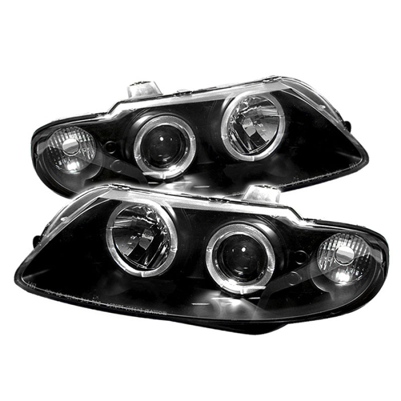 Phares de projecteur Spyder Pontiac GTO 04-06 LED Halo LED Noir Haut H1 Bas H1 PRO-YD-PGTO04-HL-BK