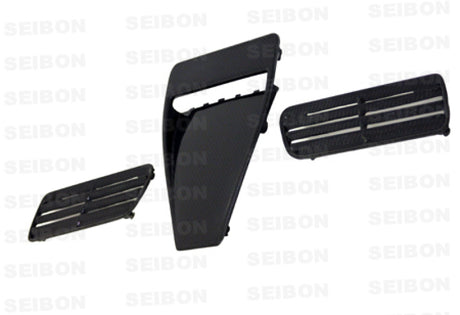 Écope de capot en fibre de carbone Seibon 08-09 Mitsubishi Evo X - Compatible uniquement avec les capots OEM (pas les capots Seibon)