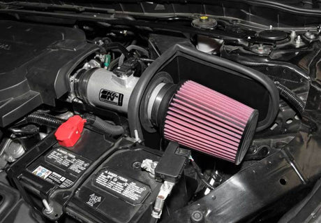 Système d'admission d'air K&amp;N 13-14 Honda Accord 3.5L V6 69 Series Typhoon - Kit d'admission d'air froid argenté