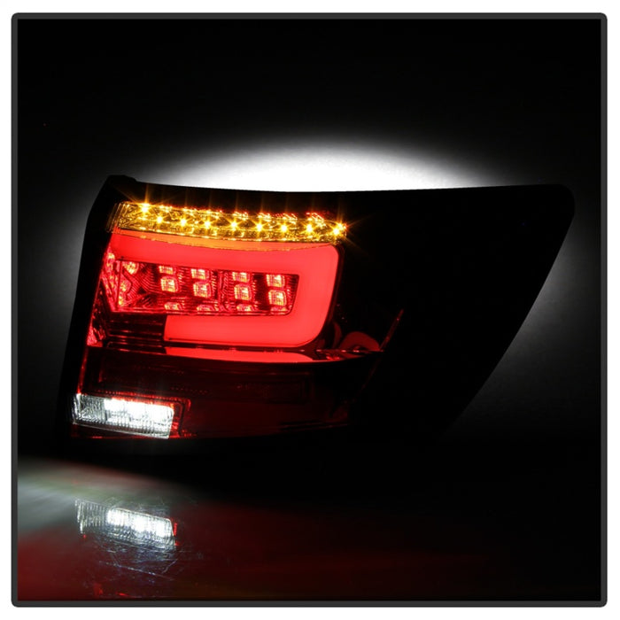 Feux arrière à LED Spyder 08-11 Subaru Impreza WRX 4DR - Rouge transparent ALT-YD-SI084D-LED-RC