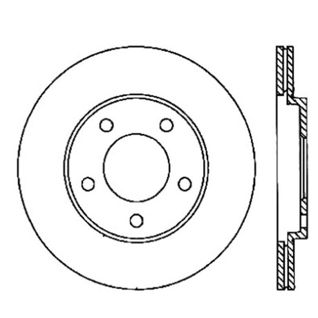 Rotor fendu arrière gauche StopTech Power Slot 05-10 Mustang V6/4.0L / GT V8-4.6L