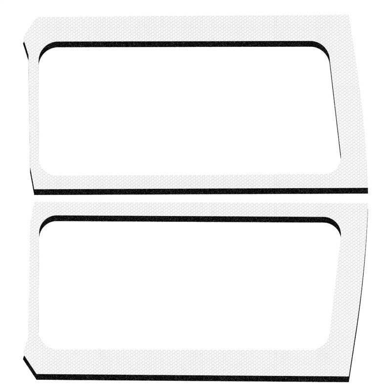 DEI 18-23 Jeep Wrangler JL 2 portes Boom Mat Garniture de lunette arrière - 2 pièces - Blanc