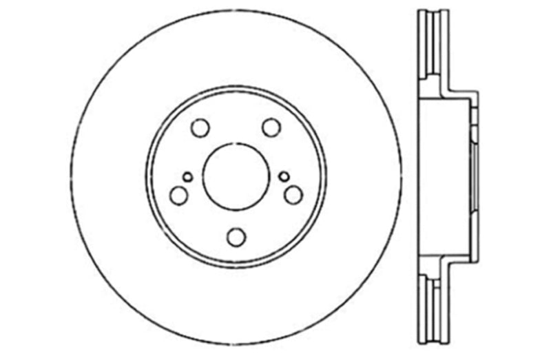 Rotor avant gauche fendu et percé StopTech pour Pontiac Vibe 03-08 / Scion tc 05-09