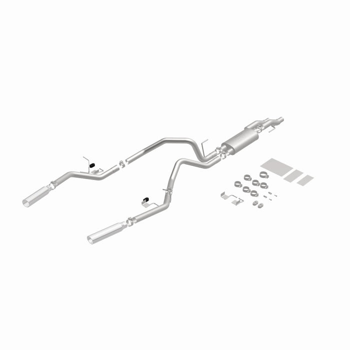 Échappement Catback MagnaFlow 11 pour Ford F-150 3,7 L/5,0 L/6,2 L SS à double sortie arrière divisée avec embouts SS de 3,5 pouces