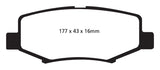 Plaquettes de frein arrière EBC 06-11 Dodge Nitro 3.7 Greenstuff