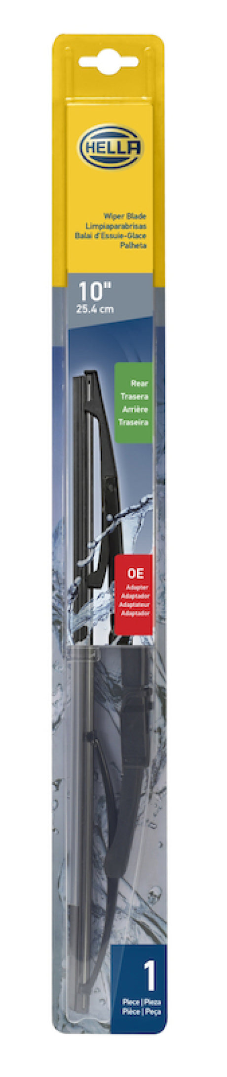 Balai d'essuie-glace arrière Hella 10 po, connecteur d'origine Sngl