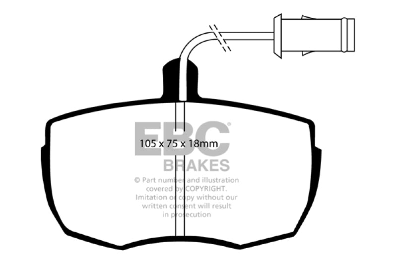 Plaquettes de frein avant EBC 87-89 Land Rover Range Rover 3.5 Ultimax2