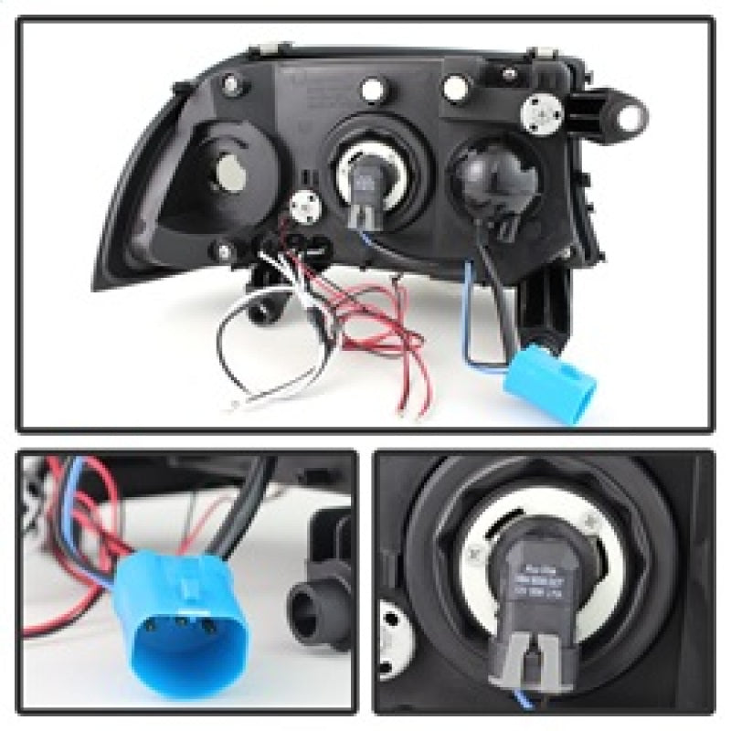 Phares de projecteur Spyder Dodge Dakota 97-04/Durango 98-03 1 pièce LED Halo LED Blk PRO-YD-DDAK97-BK