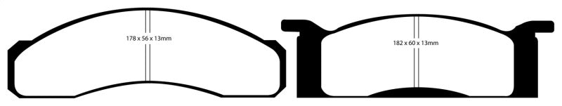 Plaquettes de frein avant EBC 70 Ford Fairlane 4.1 Redstuff