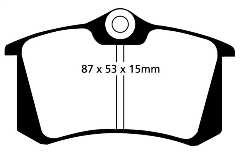 Plaquettes de frein arrière EBC 10-13 Audi A3 2.0 TD Yellowstuff