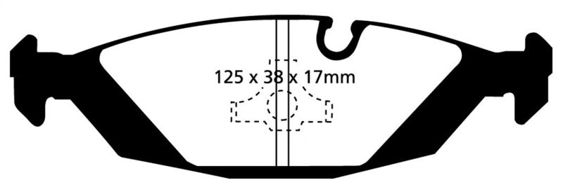 Plaquettes de frein arrière EBC Yellowstuff pour BMW M5 3.5 (E28) 87-88