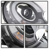 Phares de projecteur Spyder Mini Cooper 2007-2012 Modèle halogène uniquement - DRL Noir PRO-YD-MC07-DRL-BK