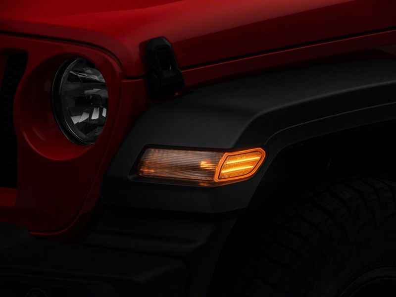 Feux de gabarit à LED pour garde-boue avant Raxiom 18-23 Jeep Wrangler JL Axial Series - Transparent