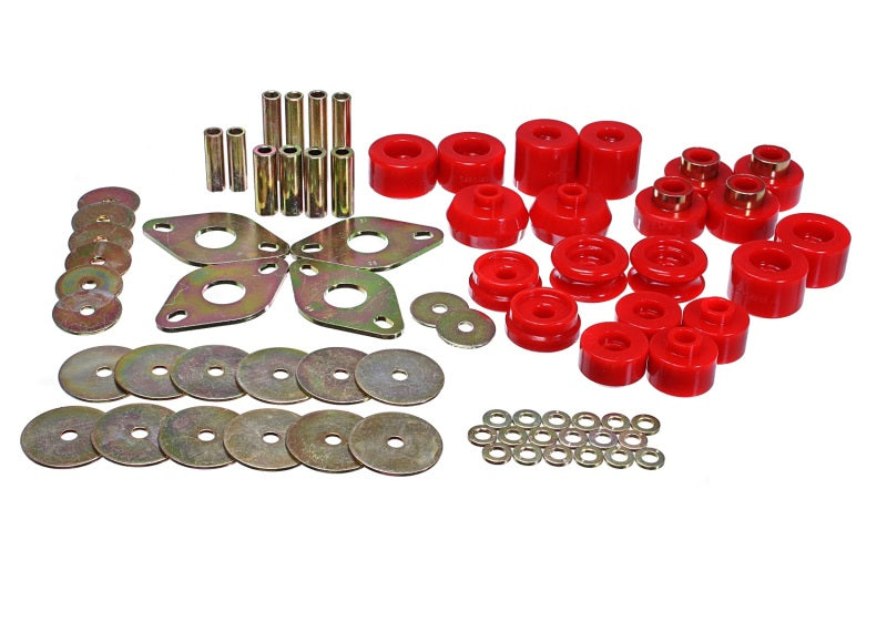 Ensemble de bagues de montage de carrosserie rouges Energy Suspension 00-02 Toyota 4-Runner 2WD/4WD