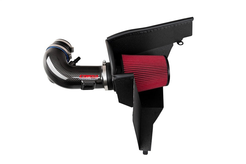 Prise d'air en fibre de carbone à élément ouvert DryTech 3D pour Ford Mustang GT 5.0L V8 Corsa 2018+ - Noir