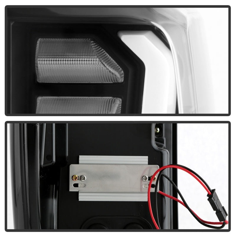 Feux arrière à DEL Spyder GMC Sierra 19-20 à ampoule à incandescence uniquement - Noir ALT-YD-GS19-LED-BK