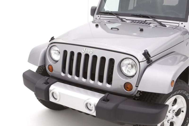 AVS 07-18 Jeep Wrangler Unlimited Aeroskin Low Profile Hood Shield - Chrome