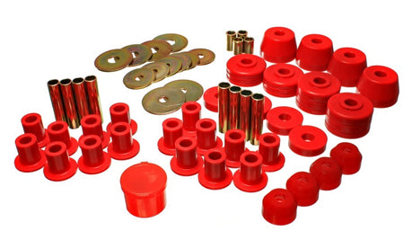Ensemble de bagues principales Hyper-Flex rouges pour Dodge/Plymouth S/C Pickup 1/2 et 3/4 tonne Energy Suspension 72-85