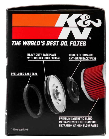Filtre à huile K&amp;N KTM 400/620/625/640/660 2,688 pouces de diamètre extérieur x 3,438 pouces de hauteur
