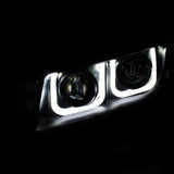 Phares de projecteur ANZO 2014-2015 Chevrolet Camaro avec barre en U noire