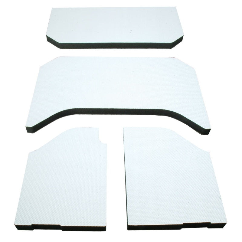 Tapis de protection pour pavillon DEI 07-10 Jeep Wrangler JK 4 portes - 4 pièces - Blanc