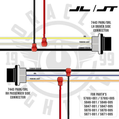 Phares à DEL haute puissance Oracle Jeep Wrangler JL/Gladiator JT 7 po (paire) - Blanc VOIR LA GARANTIE