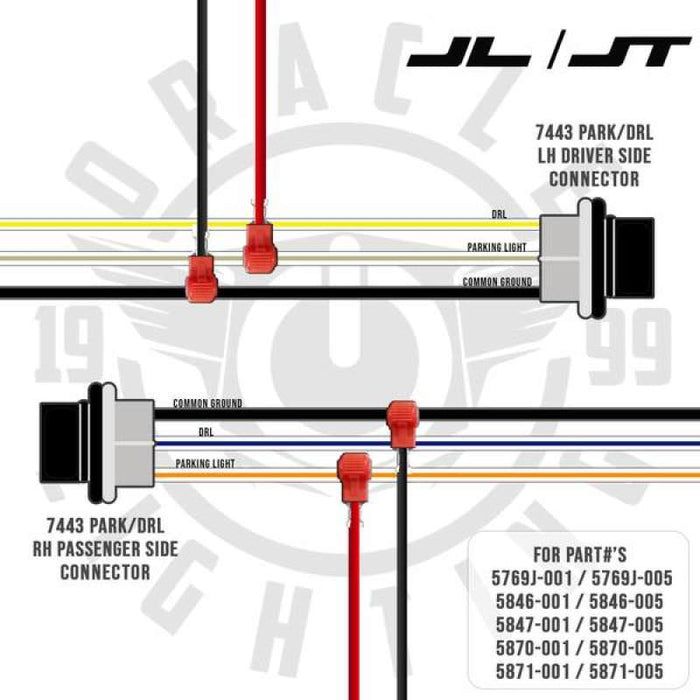 Phares à DEL haute puissance Oracle Jeep Wrangler JL/Gladiator JT 7 po (paire) - Blanc VOIR LA GARANTIE