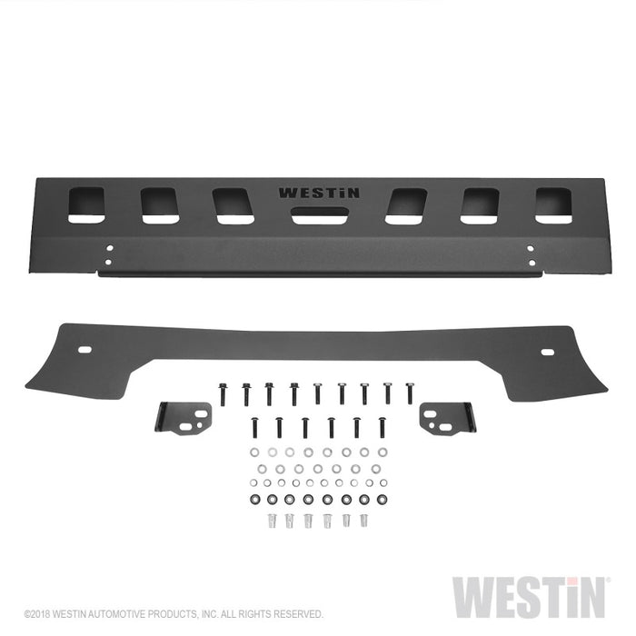 Plaque de protection pour pare-chocs avant Westin 18-19 Jeep Wrangler JL – Noir texturé