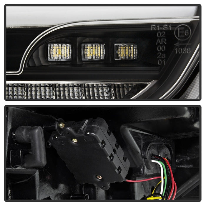 Feux arrière à LED Spyder 15-17 Ford Focus Hatchback avec clignotant/marche arrière - Noir (ALT-YD-FF155D-LED-BK)