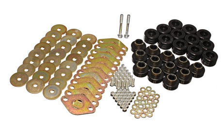 Kit de montage de carrosserie Energy Suspension avec matériel - Noir