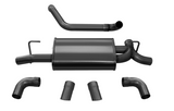Jeep Wrangler JL Corsa 18+ 2,5 pouces double sortie arrière rabattable échappement sport noir à essieu arrière