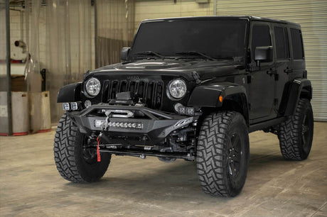 Pare-chocs avant Addictive Desert Designs 07-18 Jeep Wrangler JK Stealth Fighter avec support de treuil