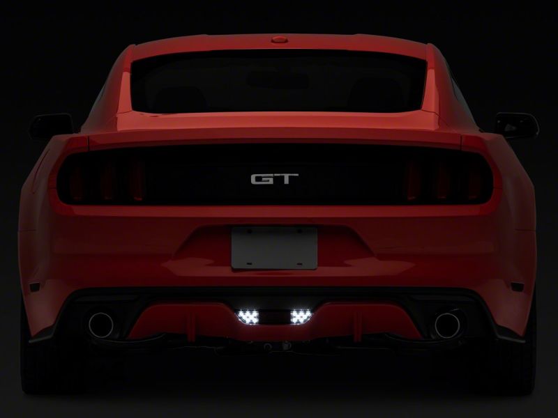 Feu de recul axial à LED Raxiom 15-17 Ford Mustang avec feu de position et feu stop triple clignotant - Fumé