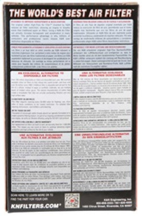 K&N BMW Replacement Air Filter - 5.875in O/S L x 3.5in O/S W x 1.25in H