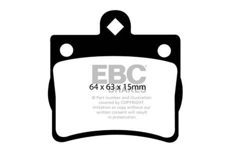 Plaquettes de frein arrière Ultimax2 EBC 95-97 Mercedes-Benz C220 (W202) 2.2 (simple broche arrière)