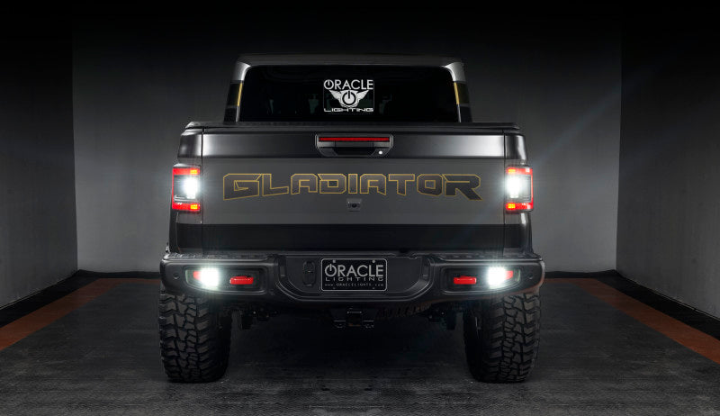 Feux de recul à LED pour pare-chocs arrière Oracle Jeep Gladiator JT avec faisceau Plug &amp; Play - 6 000 K VOIR LA GARANTIE