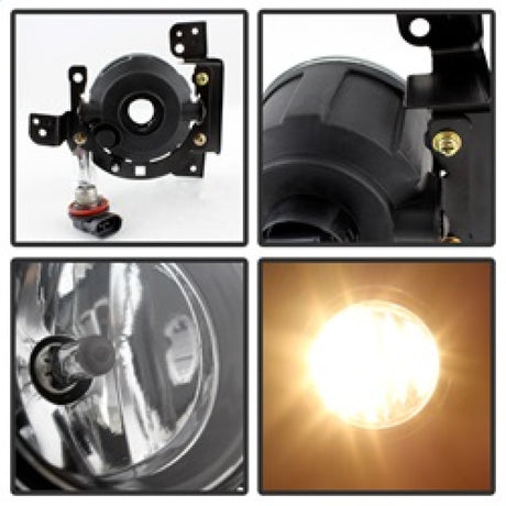 Feux antibrouillard OEM Spyder Mitsubishi Mirage 2014+ avec interrupteur transparent FL-MM2014-C