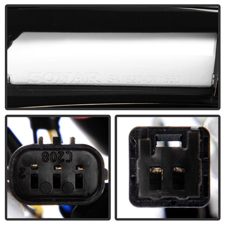 Feux arrière à LED Spyder 16-19 pour Honda Civic 5 portes à hayon - Chrome noir (ALT-YD-HC16HB-BC)