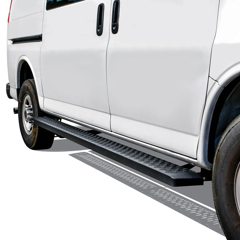 Westin Ford Transit Van 150/250/350 (46in Driver & 97in. Pass) Grate Steps Running Boards - Tex. Blk