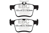 Plaquettes de frein arrière Yellowstuff EBC 2014+ Audi A3 1.8 Turbo (avec frein de stationnement électronique)